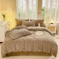 Jacquard Blanket 4 Piece Set Luxury Soft Warm Bedding Set Bed Sheet Duvet Cover Pillowcases-13