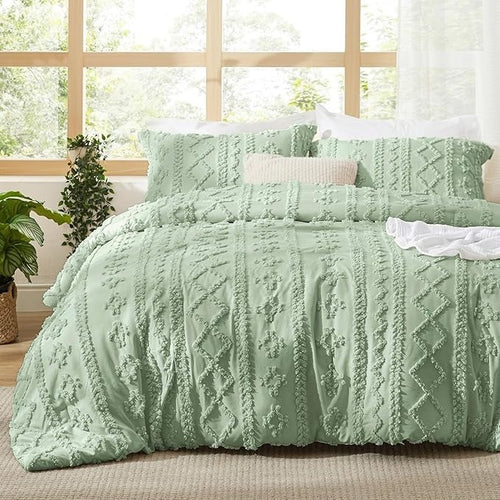 Crywox Luxury Jacquard 4-Piece Bedding Set